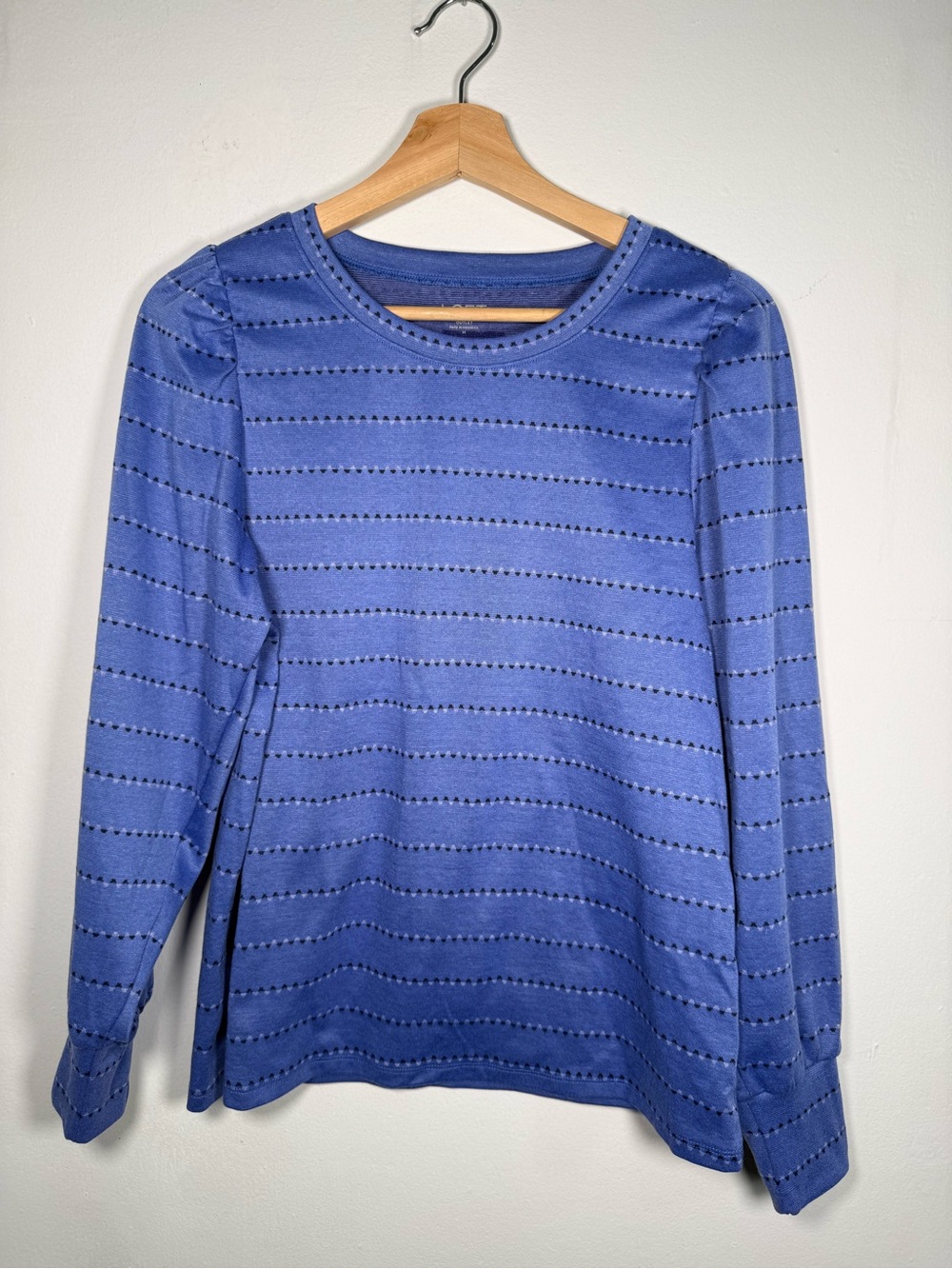 LOFT Blue Stripe Long-Sleeve Tee